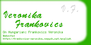veronika frankovics business card